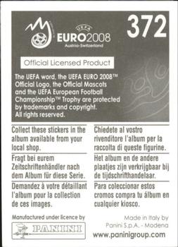2008 Panini UEFA Euro 2008 Stickers #372 Alexandros Tziolis Back