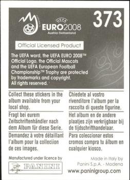2008 Panini UEFA Euro 2008 Stickers #373 Stelios Giannakopoulos Back