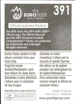 2008 Panini UEFA Euro 2008 Stickers #391 Olof Mellberg Back