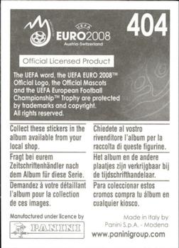 2008 Panini UEFA Euro 2008 Stickers #404 Kennedy Bakircioglu Back