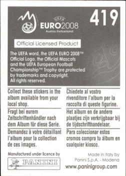 2008 Panini UEFA Euro 2008 Stickers #419 Carlos Marchena Back