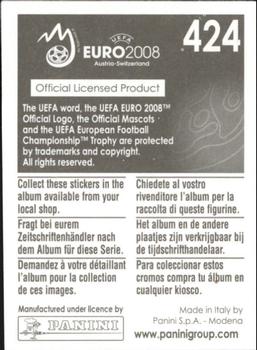 2008 Panini UEFA Euro 2008 Stickers #424 Xavi Hernandez Back