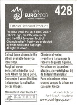 2008 Panini UEFA Euro 2008 Stickers #428 Andres Iniesta Back