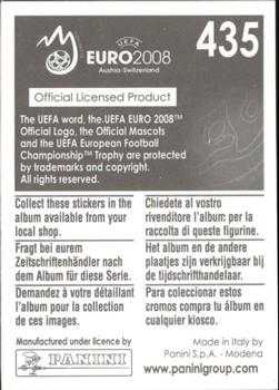 2008 Panini UEFA Euro 2008 Stickers #435 Pepe Reina Back