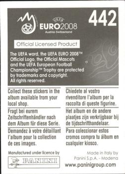 2008 Panini UEFA Euro 2008 Stickers #442 Igor Akinfeev Back