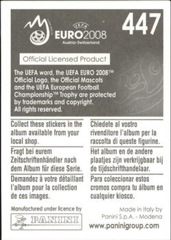 2008 Panini UEFA Euro 2008 Stickers #447 Denis Kolodin Back