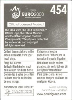 2008 Panini UEFA Euro 2008 Stickers #454 Diniyar Bilyaletdinov Back