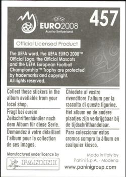 2008 Panini UEFA Euro 2008 Stickers #457 Roman Pavlyuchenko Back
