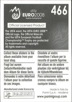 2008 Panini UEFA Euro 2008 Stickers #466 Edwin Van Der Sar Back