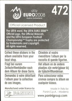 2008 Panini UEFA Euro 2008 Stickers #472 Per Mertesacker Back