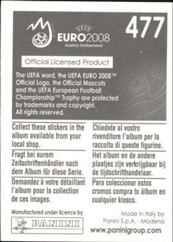 2008 Panini UEFA Euro 2008 Stickers #477 Olof Mellberg Back