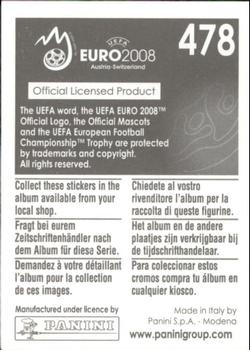 2008 Panini UEFA Euro 2008 Stickers #478 Sergei Ignashevich Back