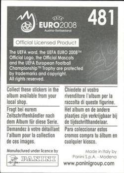 2008 Panini UEFA Euro 2008 Stickers #481 Simao Back