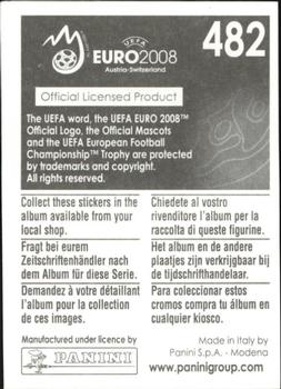 2008 Panini UEFA Euro 2008 Stickers #482 Niko Kranjcar Back