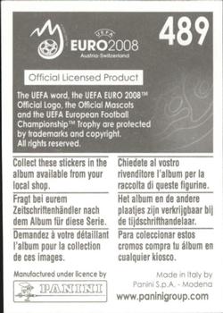 2008 Panini UEFA Euro 2008 Stickers #489 Gennaro Gattuso Back