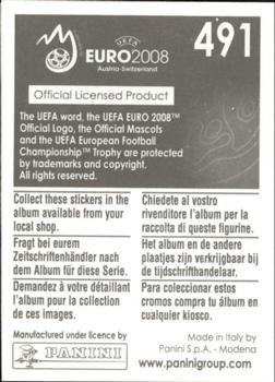 2008 Panini UEFA Euro 2008 Stickers #491 Tranquillo Barnetta Back