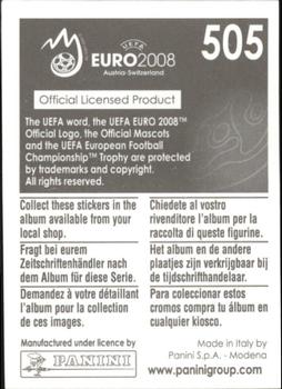 2008 Panini UEFA Euro 2008 Stickers #505 Ciprian Marica Back