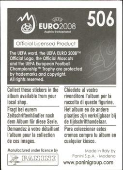 2008 Panini UEFA Euro 2008 Stickers #506 Lukas Podolski Back