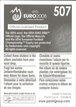 2008 Panini UEFA Euro 2008 Stickers #507 David Villa Back