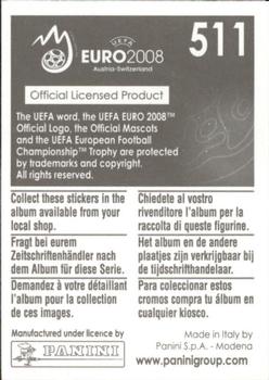 2008 Panini UEFA Euro 2008 Stickers #511 Adrian Mutu Back