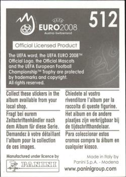 2008 Panini UEFA Euro 2008 Stickers #512 Alexander Frei Back