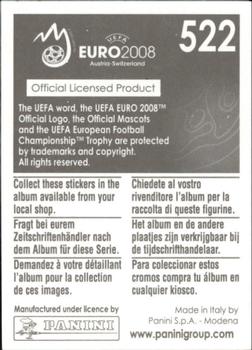2008 Panini UEFA Euro 2008 Stickers #522 Luca Toni Back