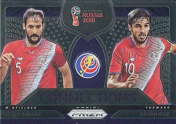 2018 Panini Prizm FIFA World Cup - Connections #C-4 Bryan Ruiz / Celso Borges Front