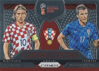 2018 Panini Prizm FIFA World Cup - Connections #C-5 Luka Modric / Mario Mandzukic Front