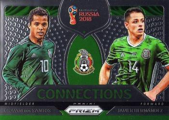 2018 Panini Prizm FIFA World Cup - Connections #C-12 Giovani Dos Santos / Javier Hernandez Front