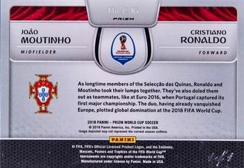 2018 Panini Prizm FIFA World Cup - Connections Prizms Black #C-16 Cristiano Ronaldo / Joao Moutinho Back