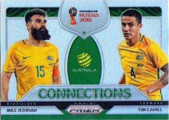 2018 Panini Prizm FIFA World Cup - Connections Prizms Silver #C-1 Tim Cahill / Mile Jedinak Front