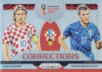 2018 Panini Prizm FIFA World Cup - Connections Prizms Silver #C-5 Luka Modric / Mario Mandzukic Front