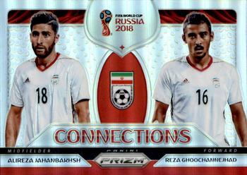2018 Panini Prizm FIFA World Cup - Connections Prizms Silver #C-10 Alireza Jahanbakhsh / Reza Ghoochannejhad Front