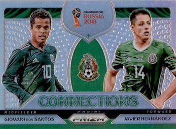 2018 Panini Prizm FIFA World Cup - Connections Prizms Silver #C-12 Giovani Dos Santos / Javier Hernandez Front
