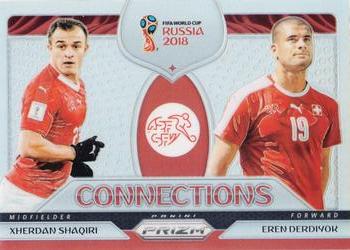 2018 Panini Prizm FIFA World Cup - Connections Prizms Silver #C-19 Eren Derdiyok / Xherdan Shaqiri Front
