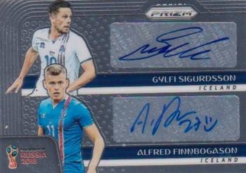 2018 Panini Prizm FIFA World Cup - Dual Signatures #DS-SF Gylfi Sigurdsson / Alfred Finnbogason Front