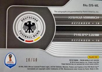 2018 Panini Prizm FIFA World Cup - Dual Signatures #DS-KL Joshua Kimmich / Philipp Lahm Back