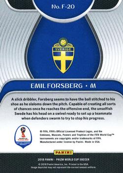 2018 Panini Prizm FIFA World Cup - Fundamentals #F-20 Emil Forsberg Back