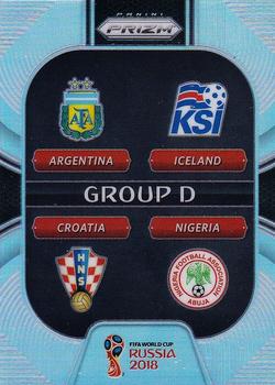 2018 Panini Prizm FIFA World Cup - Group Stage #GS-D Argentina / Croatia / Iceland / Nigeria Front