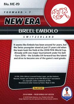 2018 Panini Prizm FIFA World Cup - New Era #NE-19 Breel Embolo Back