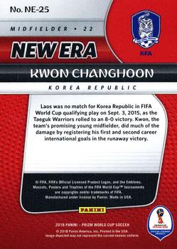 2018 Panini Prizm FIFA World Cup - New Era #NE-25 Kwon Chang-hoon Back