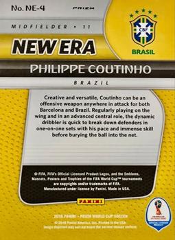 2018 Panini Prizm FIFA World Cup - New Era Prizms Silver #NE-4 Philippe Coutinho Back