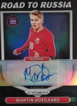2018 Panini Prizm FIFA World Cup - Road to Russia Autographs Prizms Black #RR-MOD Martin Odegaard Front