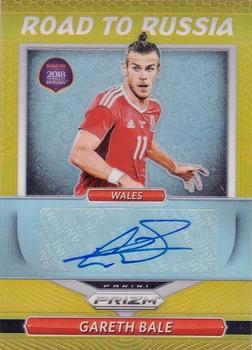2018 Panini Prizm FIFA World Cup - Road to Russia Autographs Prizms Gold #RR-GB Gareth Bale Front