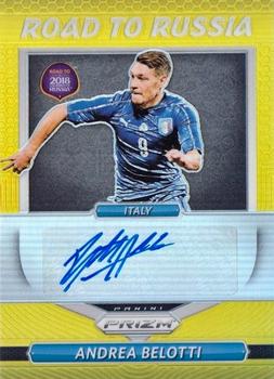 2018 Panini Prizm FIFA World Cup - Road to Russia Autographs Prizms Gold #RR-AB Andrea Belotti Front