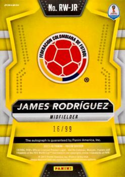 2018 Panini Prizm FIFA World Cup - Road to the World Cup #RW-JR James Rodriguez Back