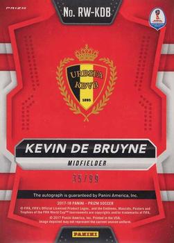 2018 Panini Prizm FIFA World Cup - Road to the World Cup #RW-KDB Kevin De Bruyne Back