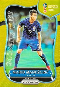 2018 Panini Prizm FIFA World Cup - Scorers Club Prizms Gold #SC-23 Mario Mandzukic Front