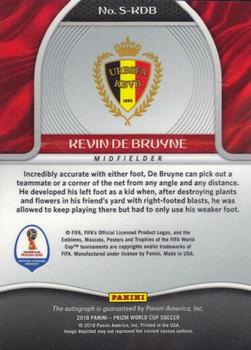 2018 Panini Prizm FIFA World Cup - Signatures #S-KDB Kevin De Bruyne Back