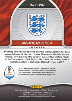 2018 Panini Prizm FIFA World Cup - Signatures #S-WR Wayne Rooney Back